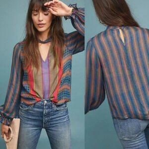 Anthropologie Conditions Apply Retro Peasant Blouse NWOT $128